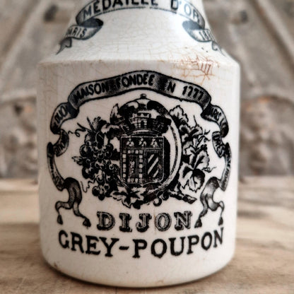 Grey-Poupon Mustard Pot - Opaque by Sarreguemines - 1889