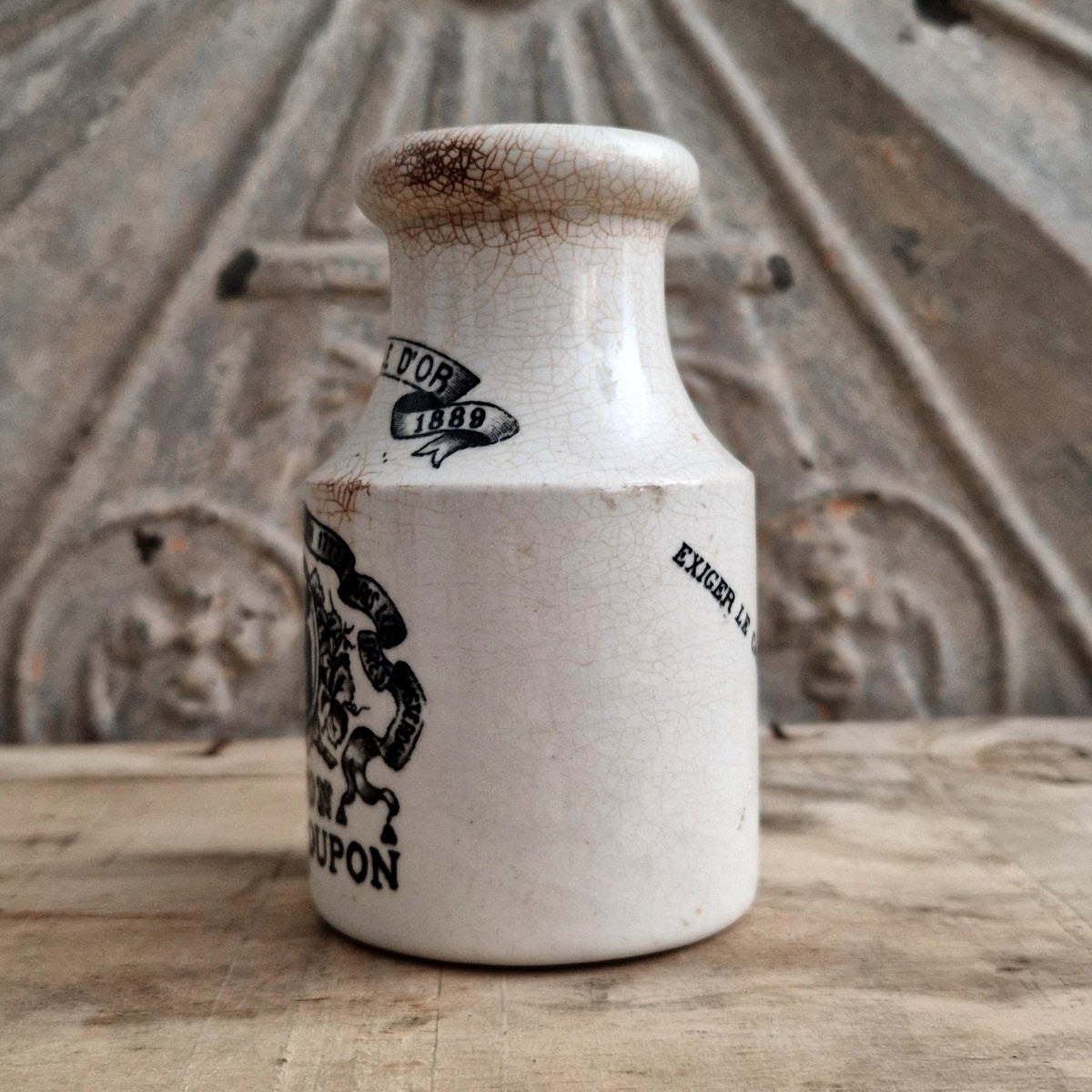 Grey-Poupon Mustard Pot - Opaque by Sarreguemines - 1889