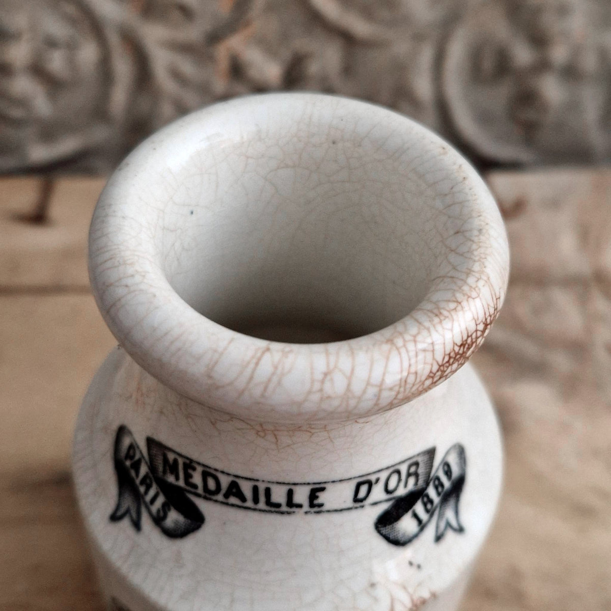 Grey-Poupon Mustard Pot - Opaque by Sarreguemines - 1889