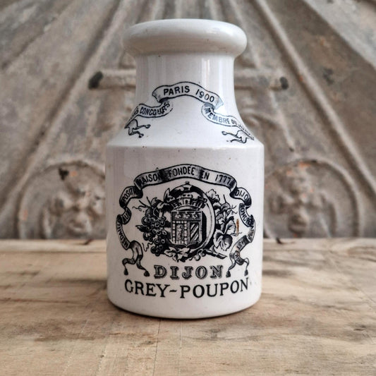 Grey-Poupon Mustard Pot - Large Size - Digoin & Sarreguemines