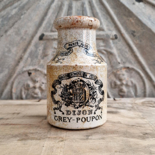Grey-Poupon mustard pot - large size - Circa 1900