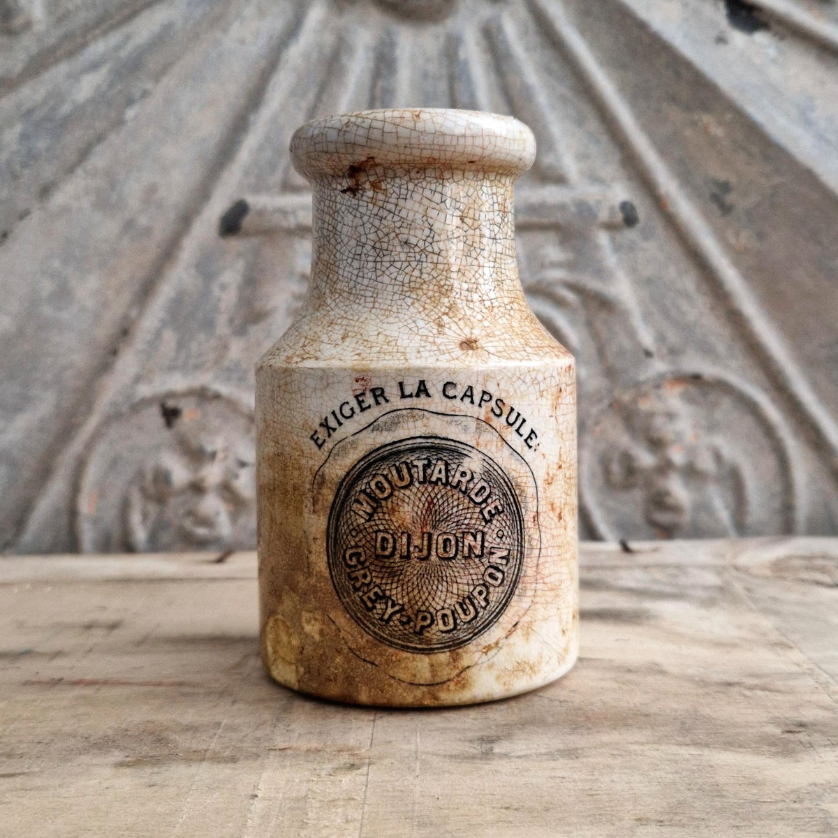 Grey-Poupon mustard pot - large size - Circa 1900