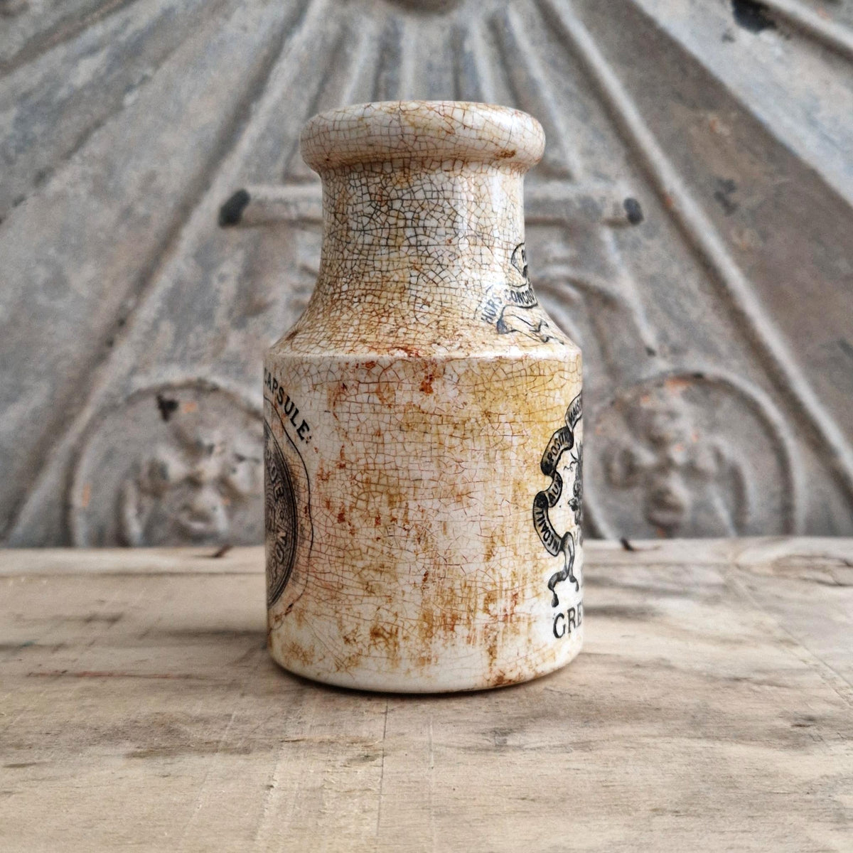 Grey-Poupon mustard pot - large size - Circa 1900