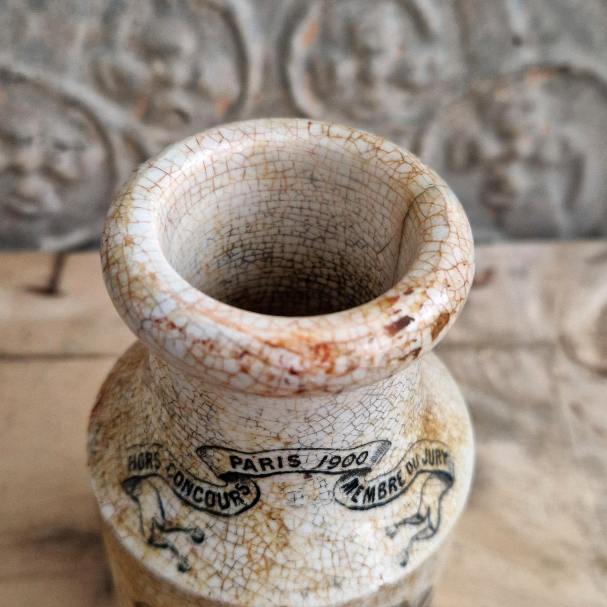 Grey-Poupon mustard pot - large size - Circa 1900