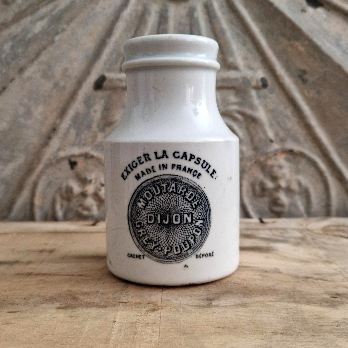 Vintage Grey-Poupon Large Mustard Pot - Early 20th Century