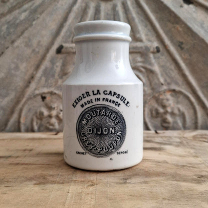 Vintage Grey-Poupon Large Mustard Pot - Early 20th Century