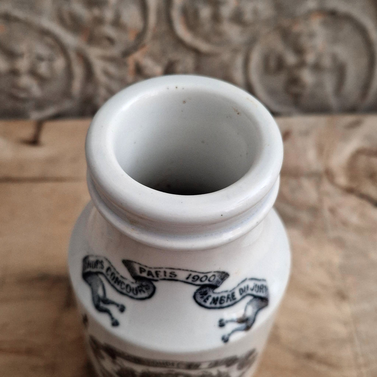 Vintage Grey-Poupon Large Mustard Pot - Early 20th Century
