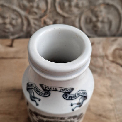 Vintage Grey-Poupon Large Mustard Pot - Early 20th Century