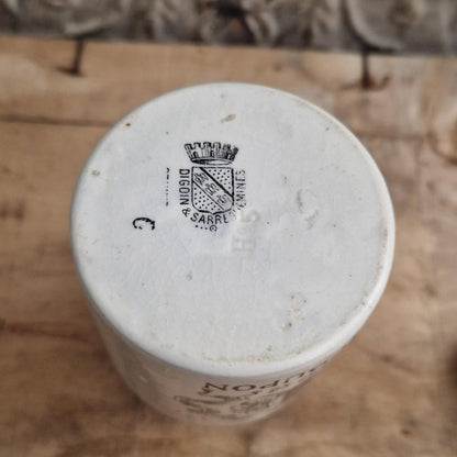 Grey-Poupon mustard pot with porcelain lid