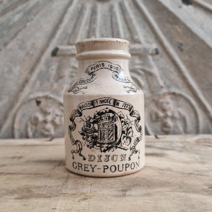 Grey-Poupon Mustard Pot - Sarreguemines, Early 20th Century