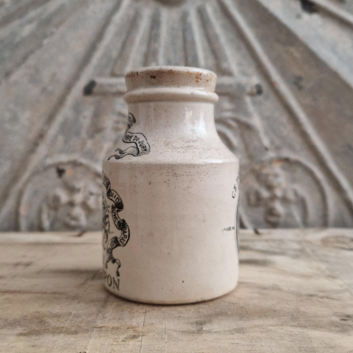 Grey-Poupon Mustard Pot - Sarreguemines, Early 20th Century