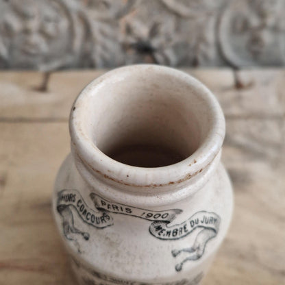 Grey-Poupon Mustard Pot - Sarreguemines, Early 20th Century