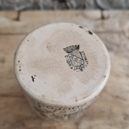 Grey-Poupon Mustard Pot - Sarreguemines, Early 20th Century