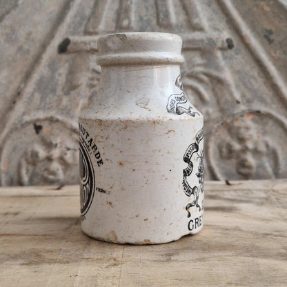 Grey-Poupon Mustard Pot - Sarreguemines - Early 20th Century