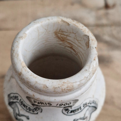 Grey-Poupon Mustard Pot - Sarreguemines - Early 20th Century