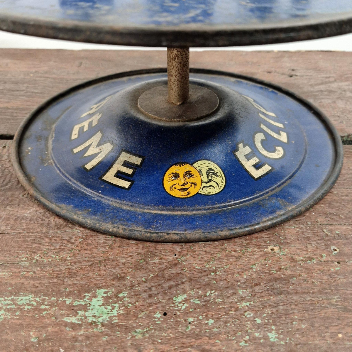 Ancien présentoir publicitaire « Cirage Crème Éclipse » Bleu