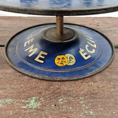 Ancien présentoir publicitaire « Cirage Crème Éclipse » Bleu
