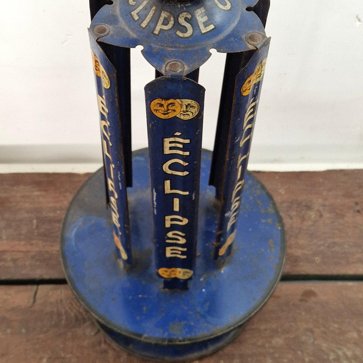 Ancien présentoir publicitaire « Cirage Crème Éclipse » Bleu