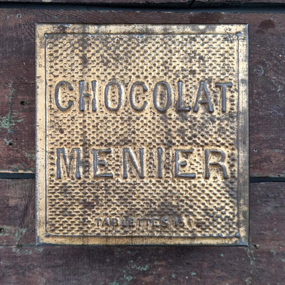 Boîte Chocolat Menier « Tablettes 15 c » format L - Métal doré