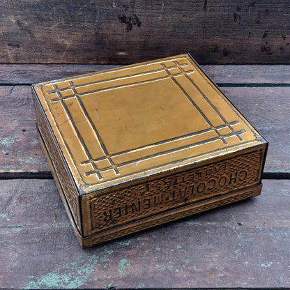 Boîte Chocolat Menier « Tablettes 15 c » format L - Métal doré