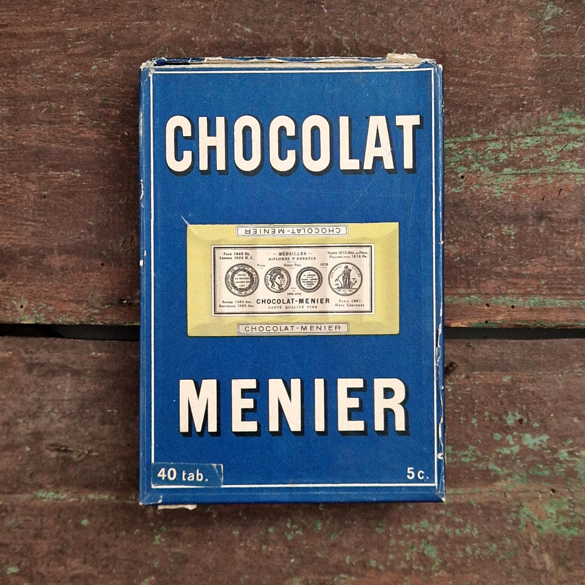 Vintage Menier Chocolate advertising tin - 5 cm bars