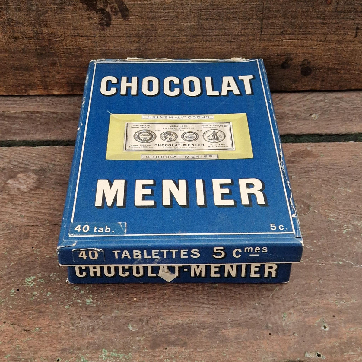 Vintage Menier Chocolate advertising tin - 5 cm bars