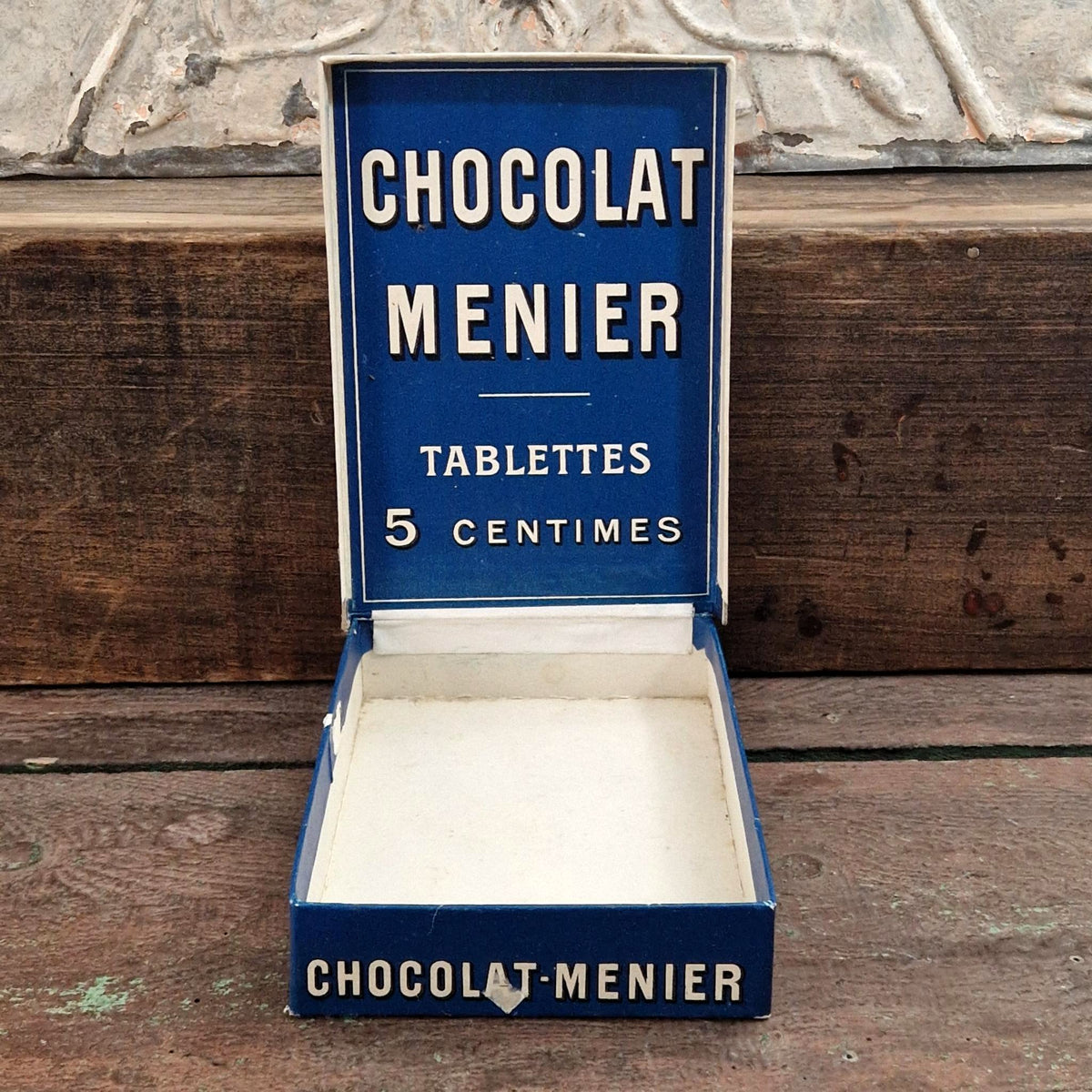 Vintage Menier Chocolate advertising tin - 5 cm bars