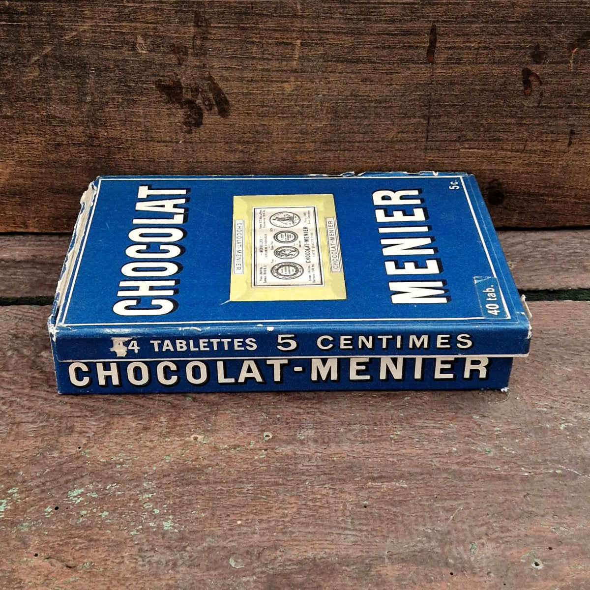 Vintage Menier Chocolate advertising tin - 5 cm bars