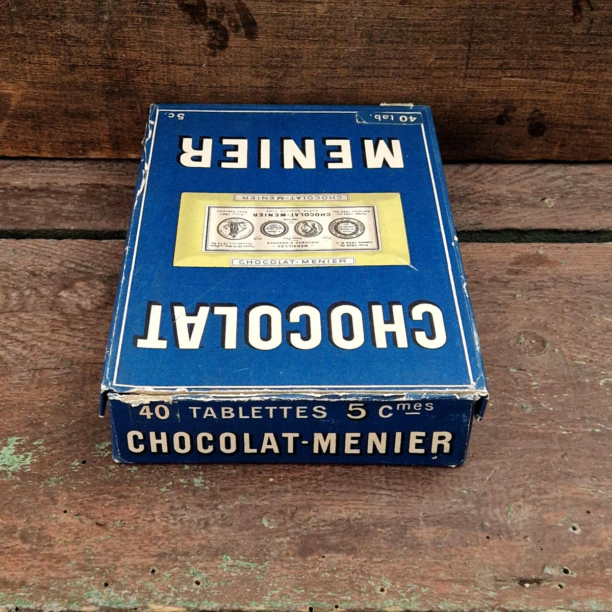 Vintage Menier Chocolate advertising tin - 5 cm bars
