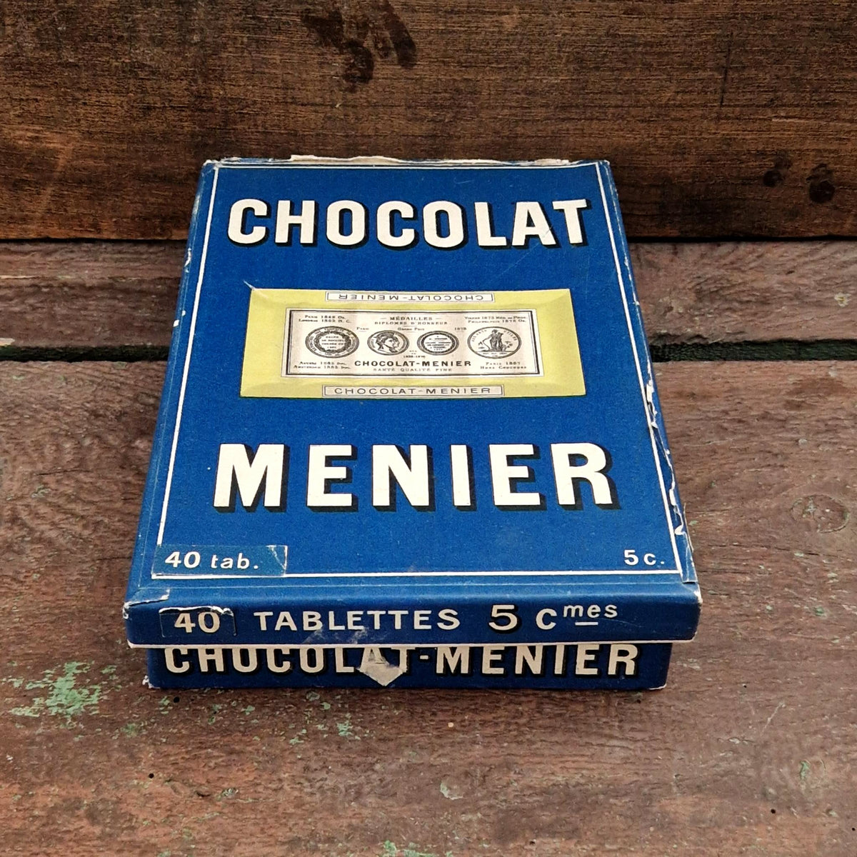 Vintage Menier Chocolate advertising tin - 5 cm bars