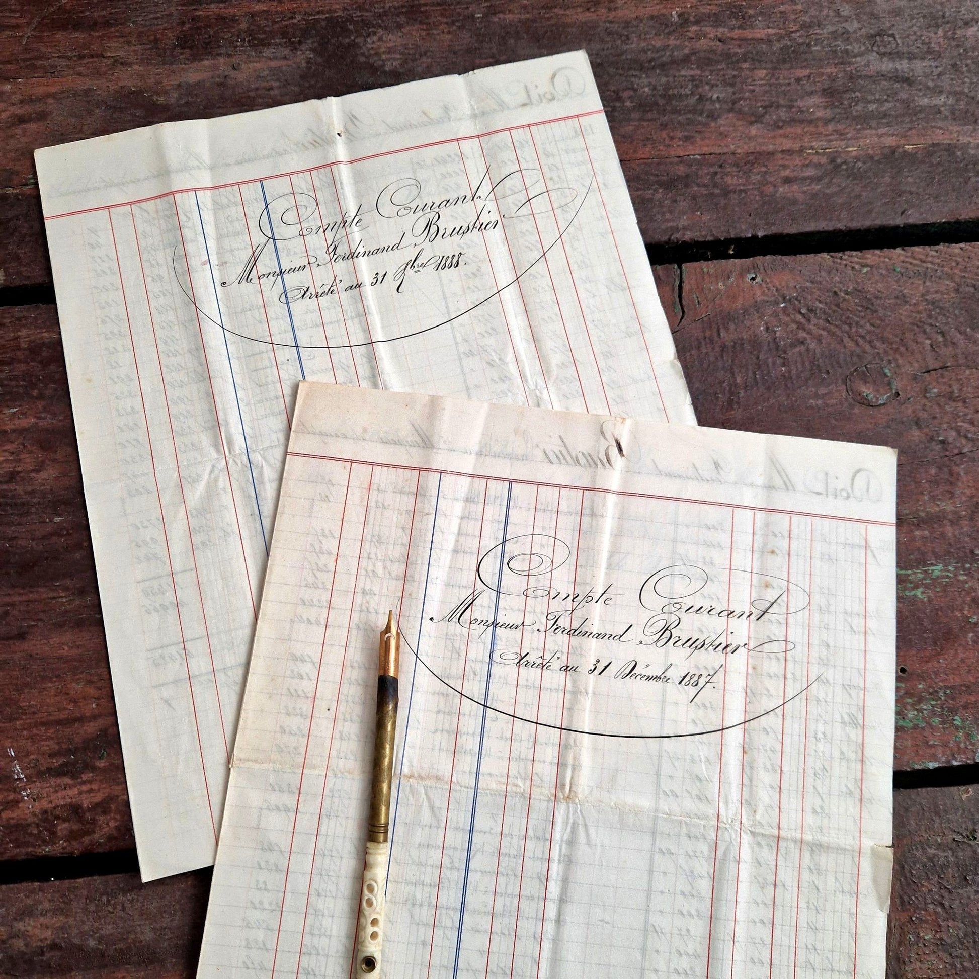 Accounting calligraphy 1888