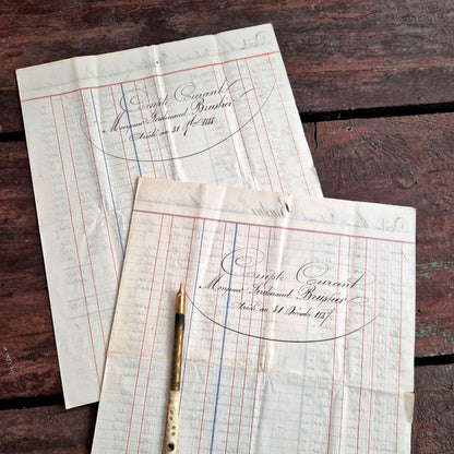 Accounting calligraphy 1888