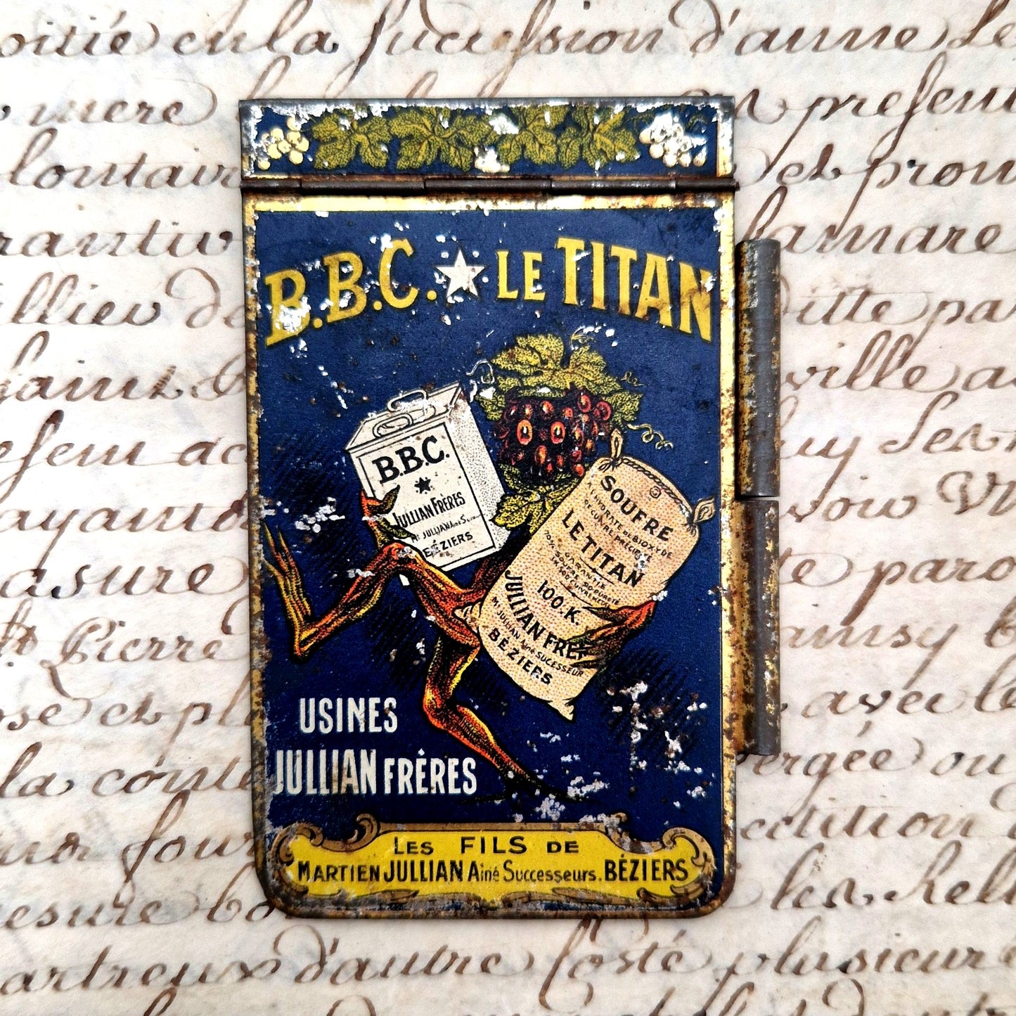 Ancien carnet note tole BBC Le Titan