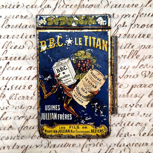 Ancien carnet note tole BBC Le Titan