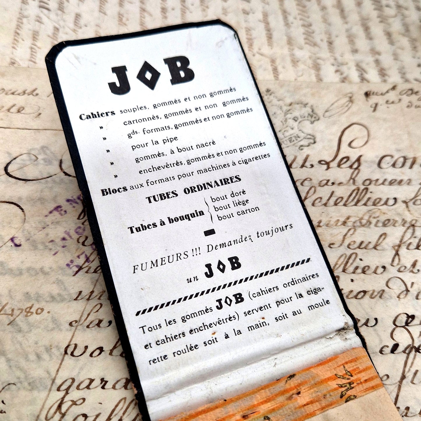 Ancien carnet pub cigarettes job