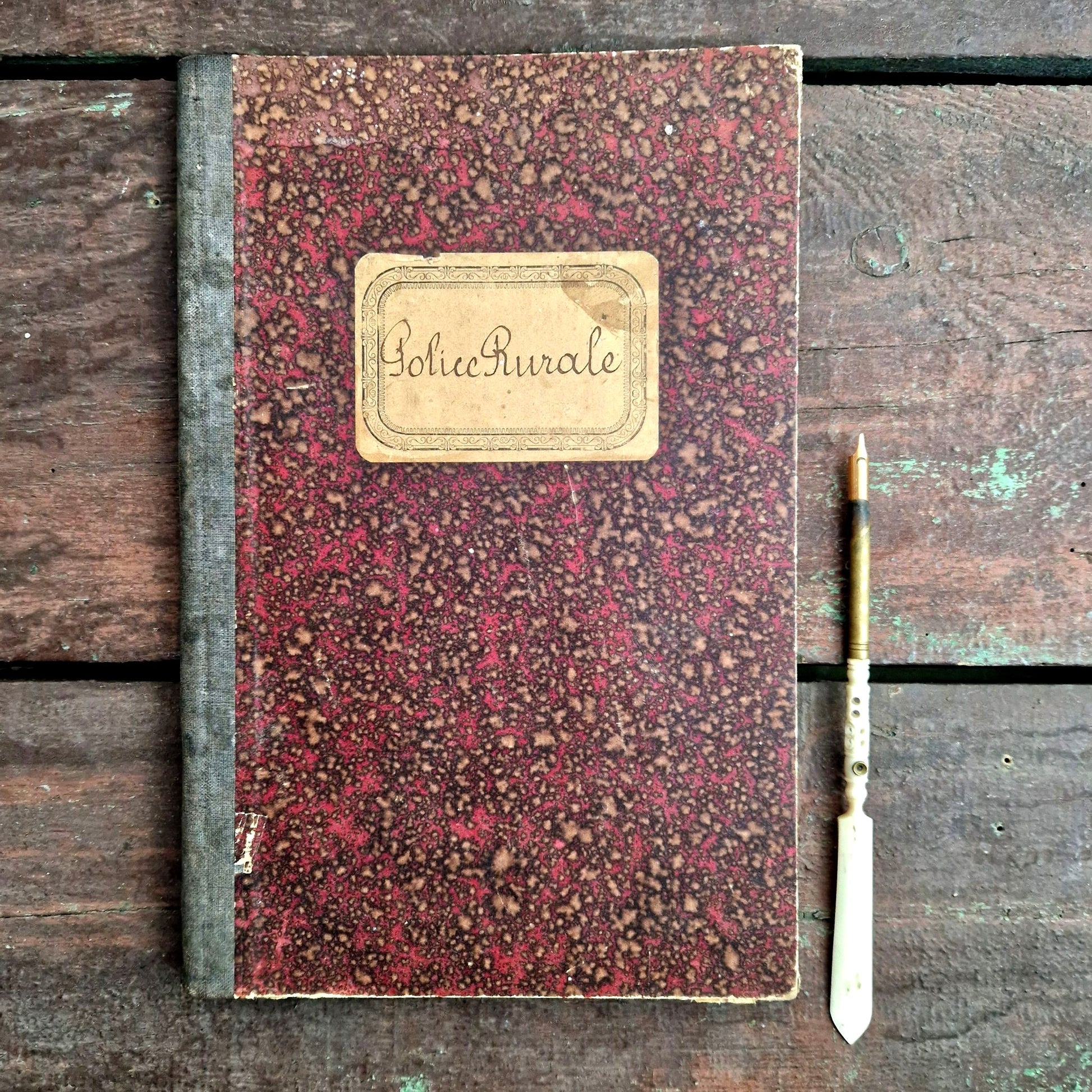 Ancien registe manuscrit police rurale