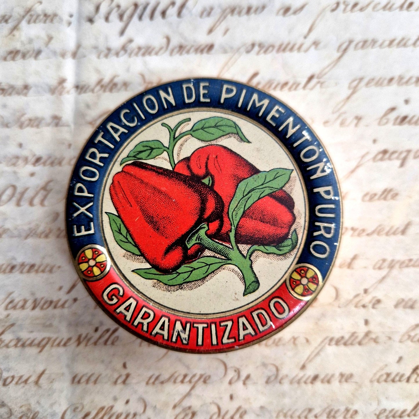 Ancienne boite tole pimenton puro