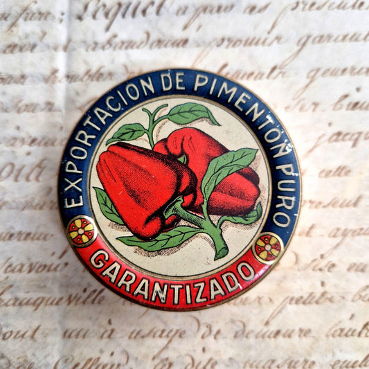 Ancienne boite tole pimenton puro