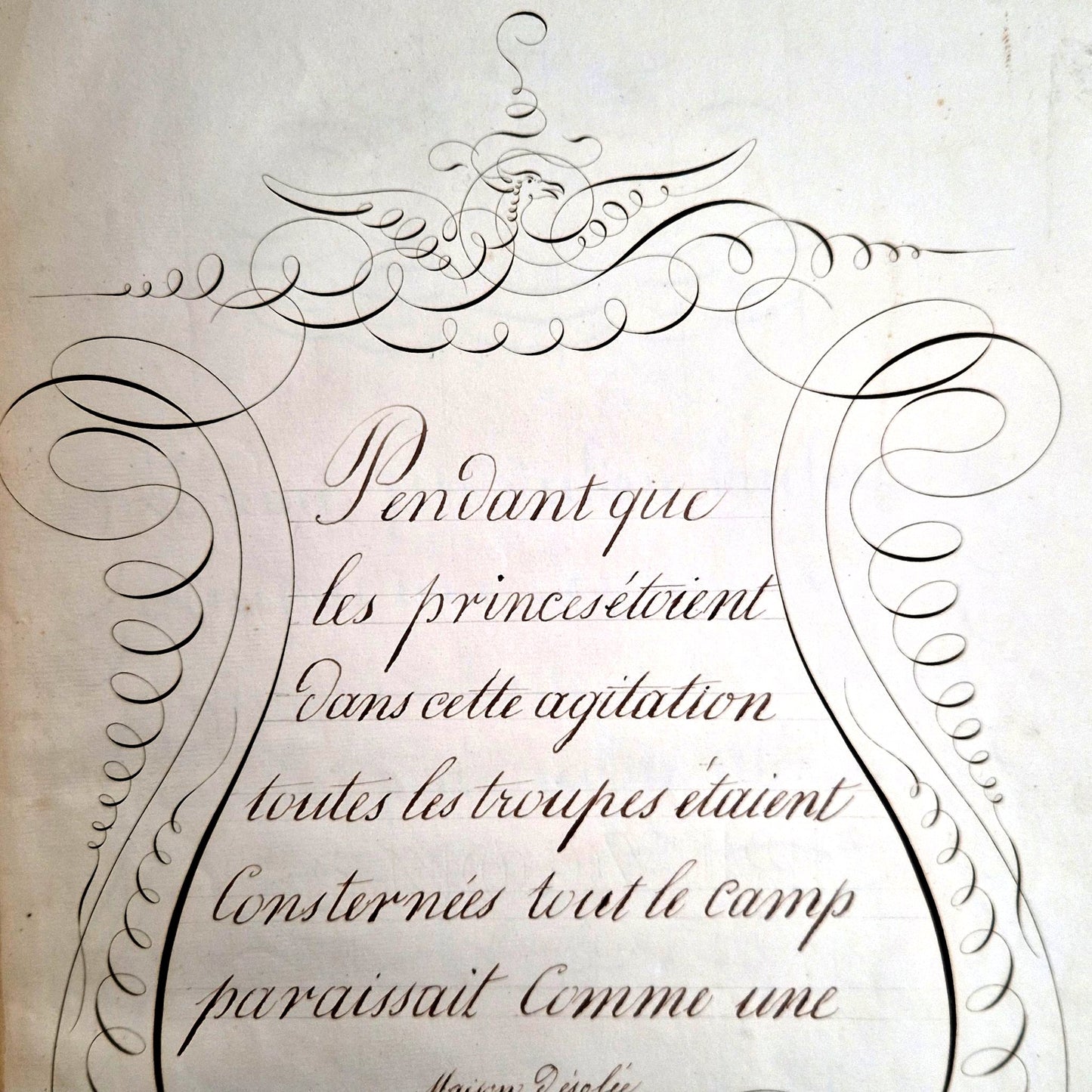 Ancienne calligraphie manuscrite