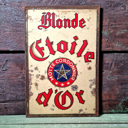 Ancienne tole pub brasserie Motte cordonnier