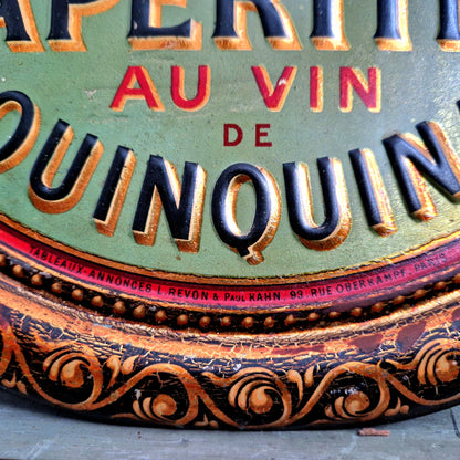 Ancienne tole pub quinquina le francais