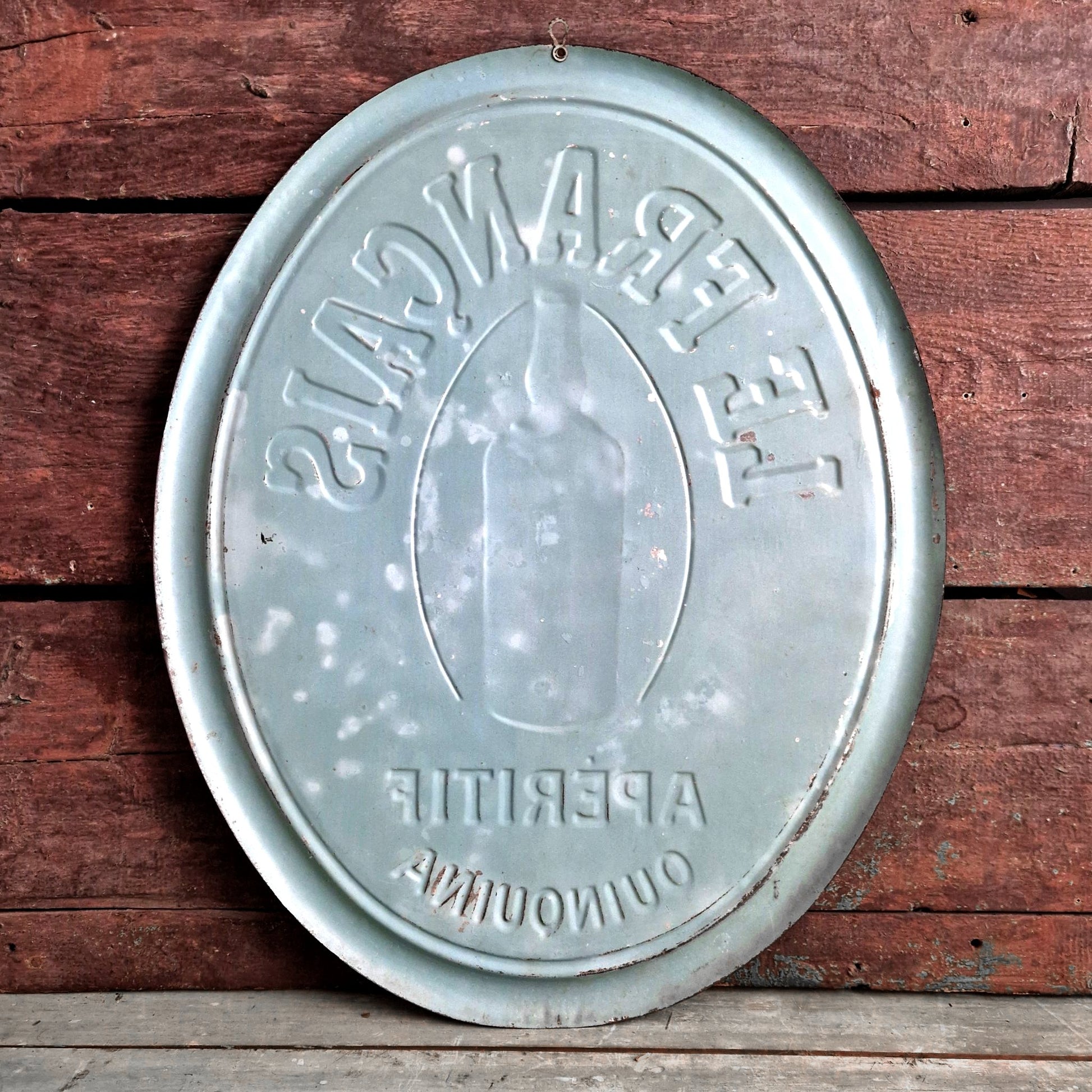 Ancienne tole publicitaire le francais