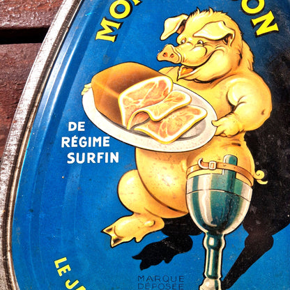 Ancienne tole publicitaire mon jambon cochon