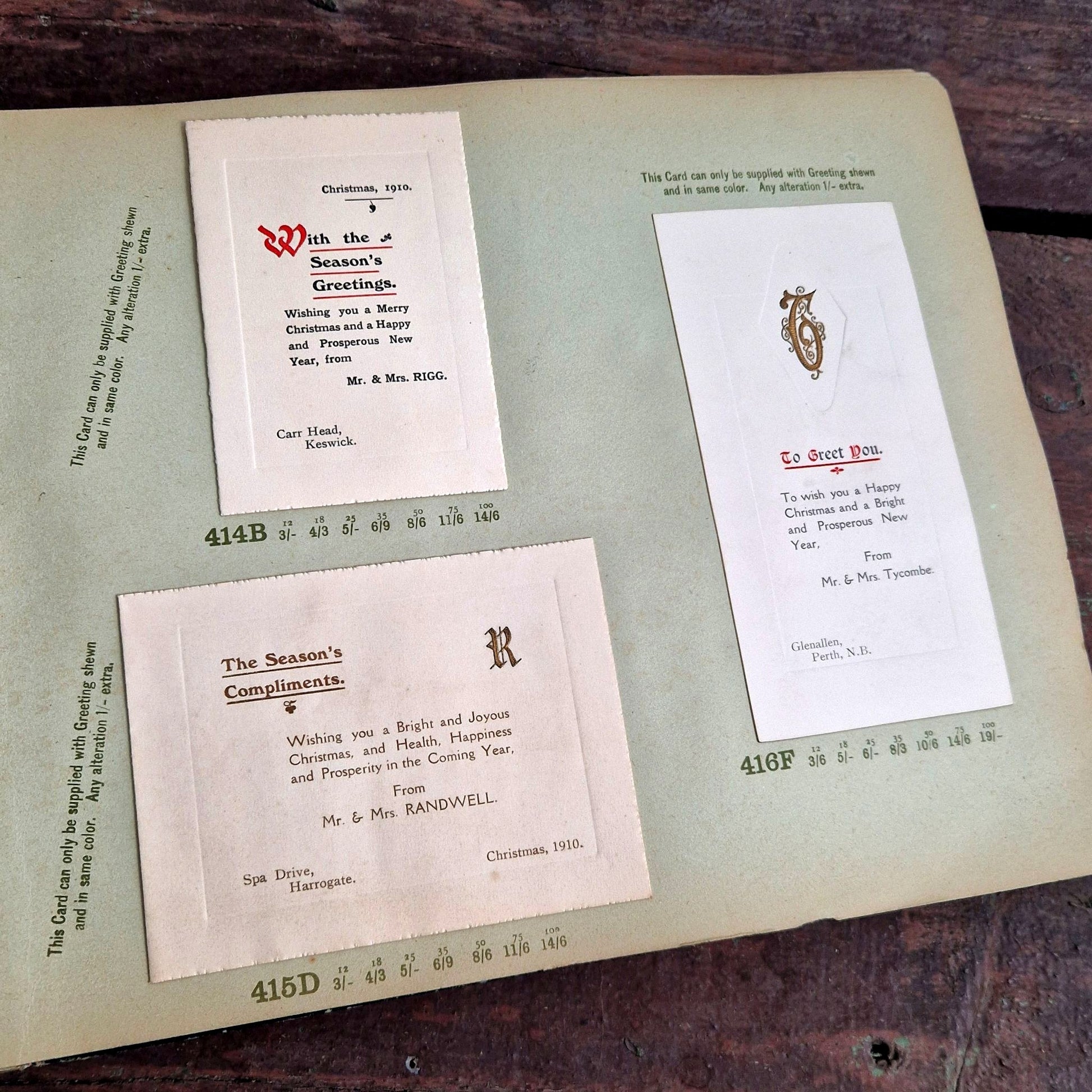 Antique Greeting Card Sample Album