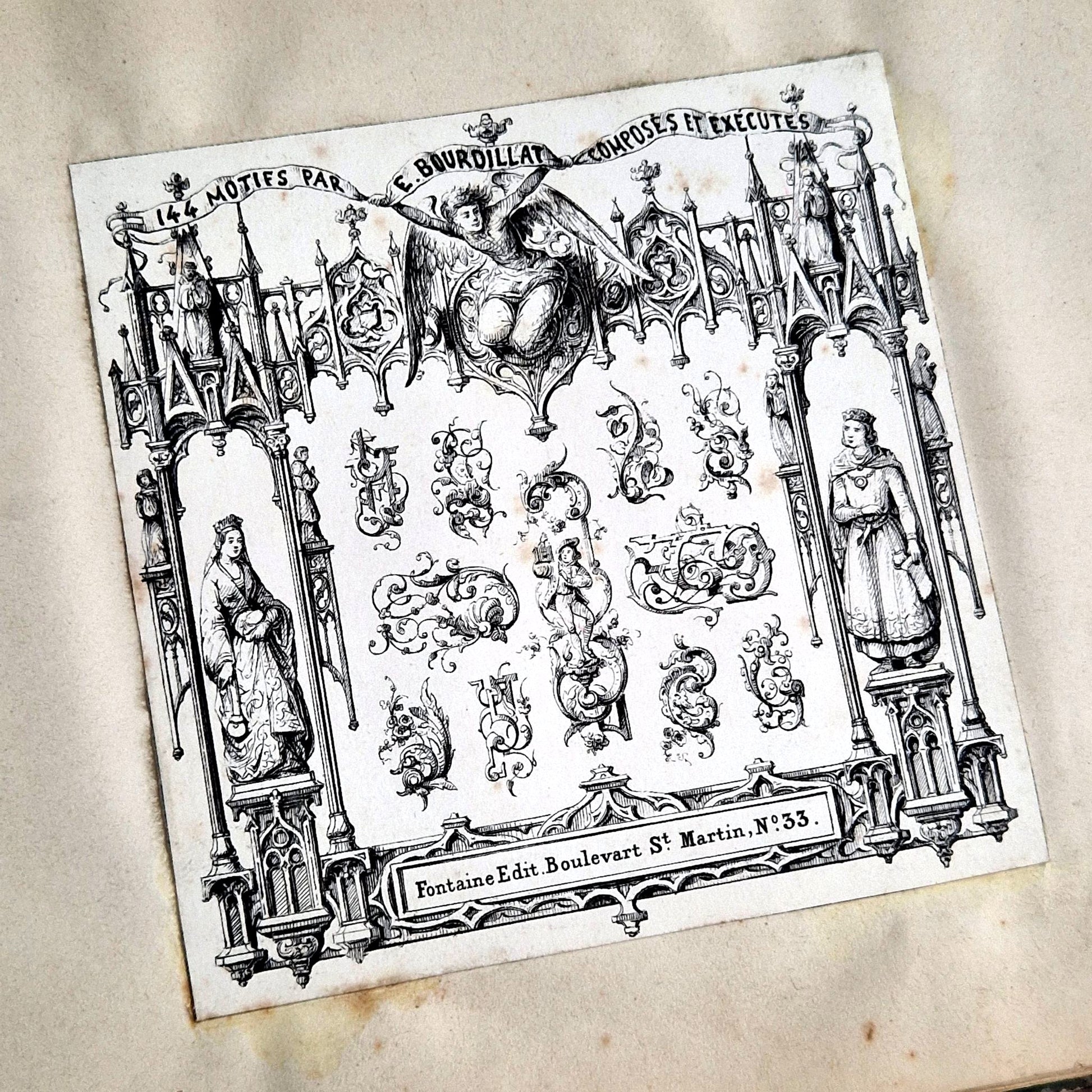 Antique Ornamental Collection of Engravings 19th Century