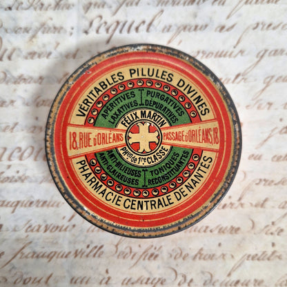 Antique Pharmacy Tin from Pharmacie Centrale Nantes