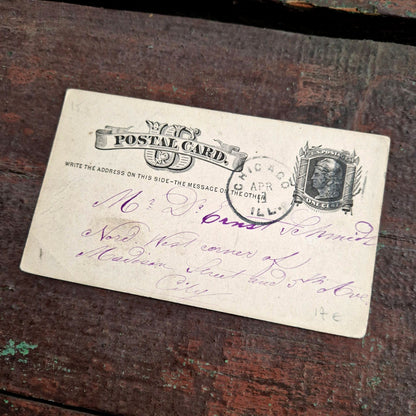 Carte postale américaine « U.S. Postal Card » - XIXe