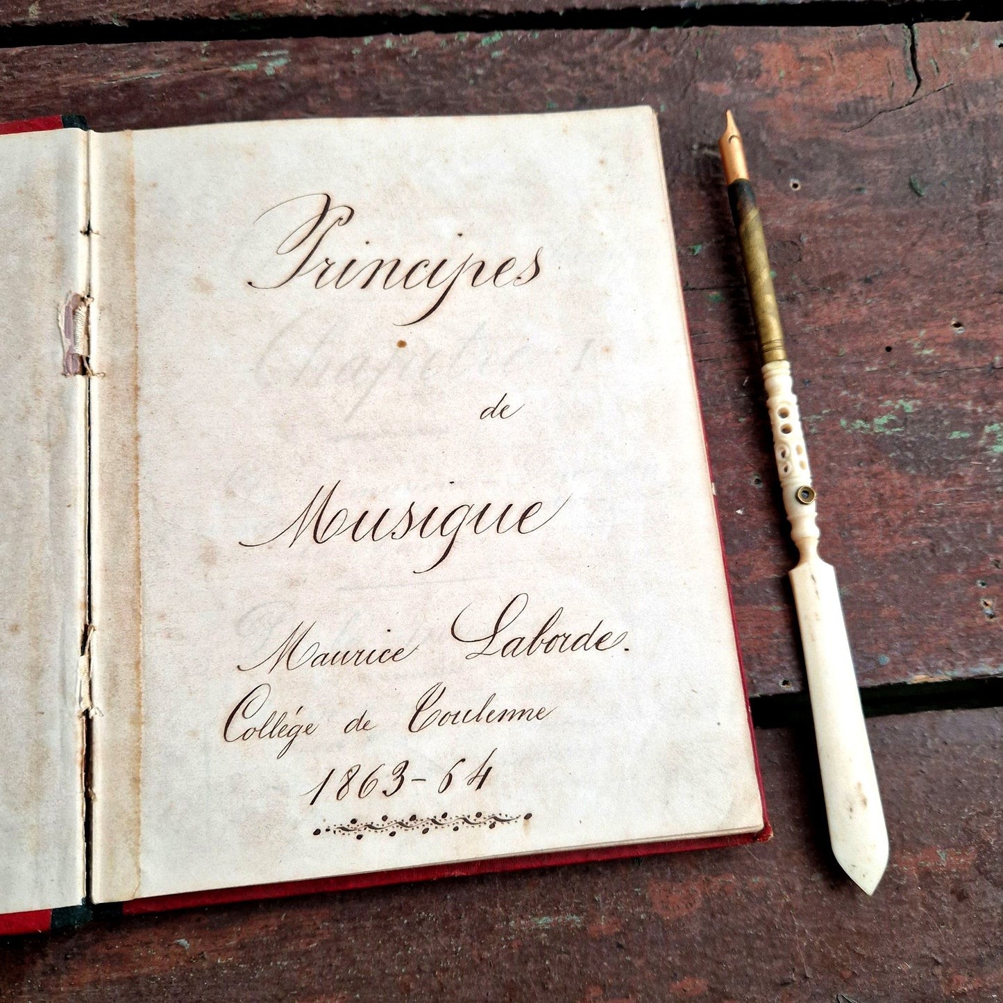 Cahier cours de musique XIXe