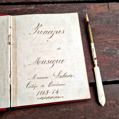 Cahier cours de musique XIXe