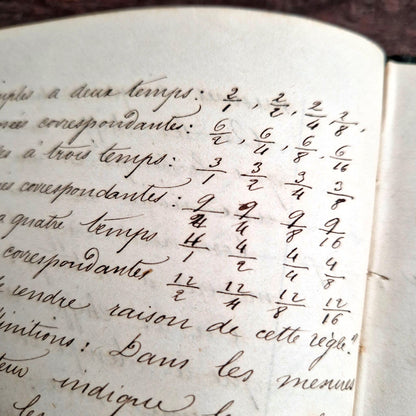 Cahier manuscrit Solfege et musique